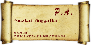 Pusztai Angyalka névjegykártya
